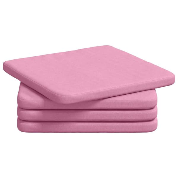 Sittkuddar 4 pcs Rosa 40 x 40 x 3 cm tyg