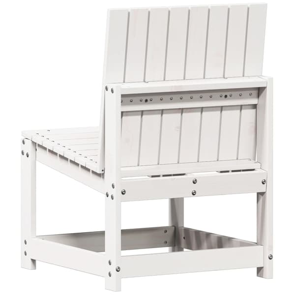 Trädgårdsstol vit 50,5x55x77 cm massiv furu