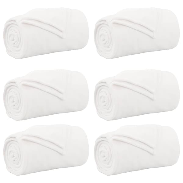 Filtar 6 pcs Vit 150 x 200 cm Fleece