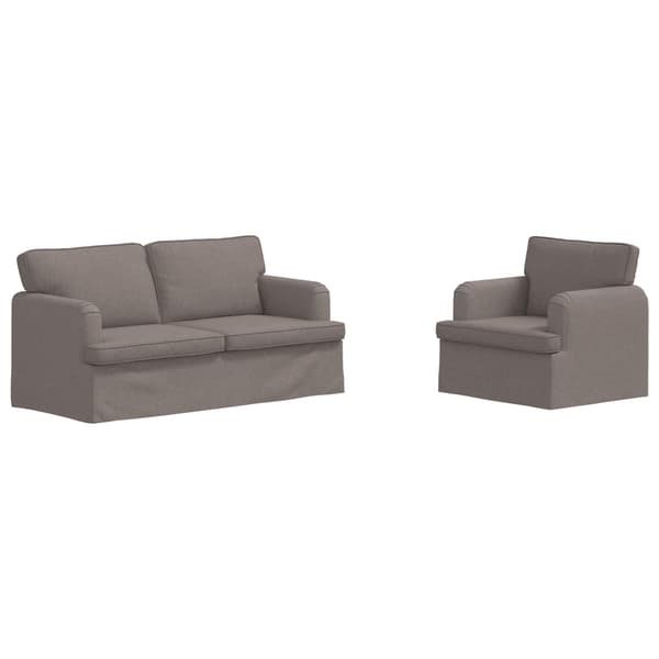 Soffset 2 pcs Taupe 162 x 80 x 85 cm tyg