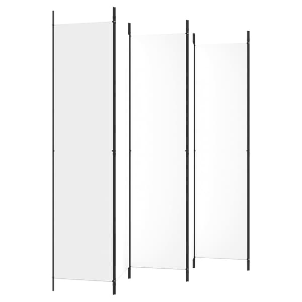 Rumsavdelare 6 paneler vit 300x220 cm tyg