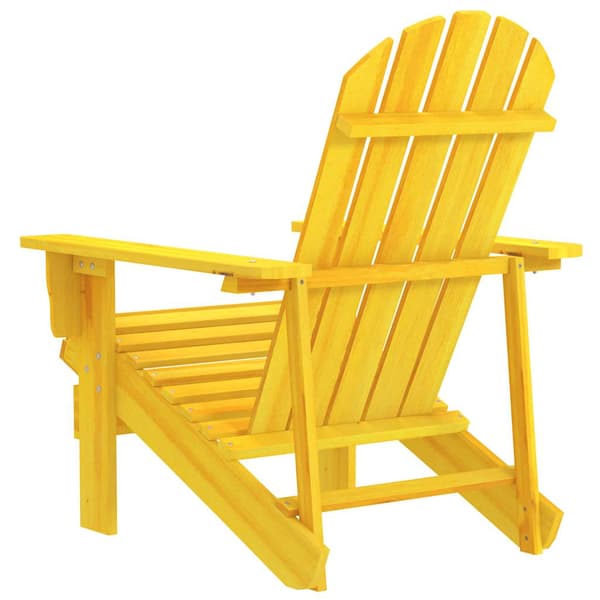 Adirondackstol massivt granträ gul