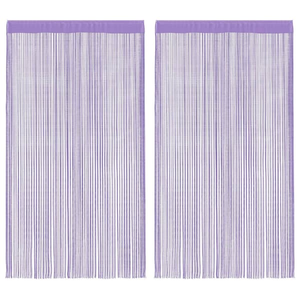 Stränggardiner 2 st lila 140x250 cm