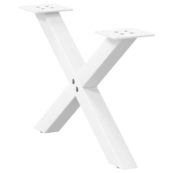 Soffbordsben X-formade 2 st vita 50x(30-31) cm stål