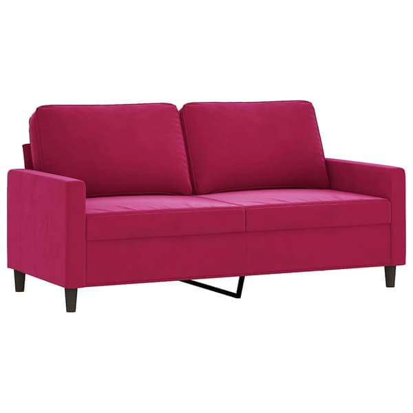 2-sitssoffa vinröd 140 cm sammet