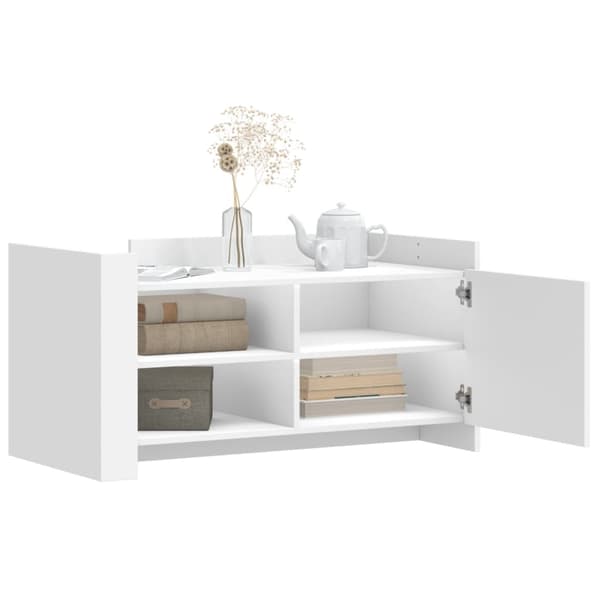 Soffbord vit 100x50x50 cm konstruerat trä