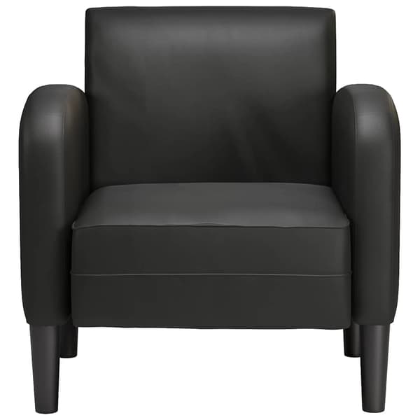 Soffstol med armstöd svart 54 cm konstläder