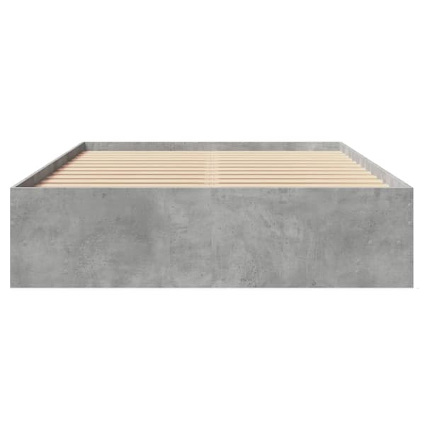 Sängram betonggrå 120x200 cm konstruerad trä