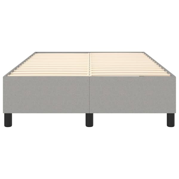 Boxspring-sängram ljusgrå 120x200 cm tyg