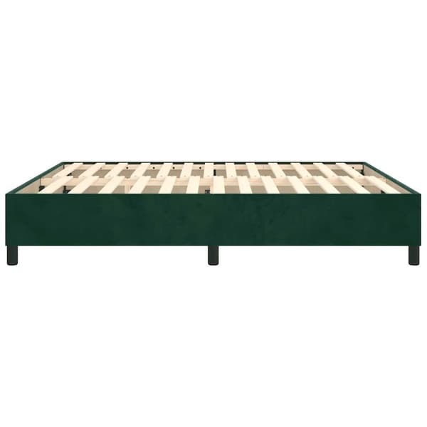 Boxspring-sängram mörkgrön 180x200 cm sammet