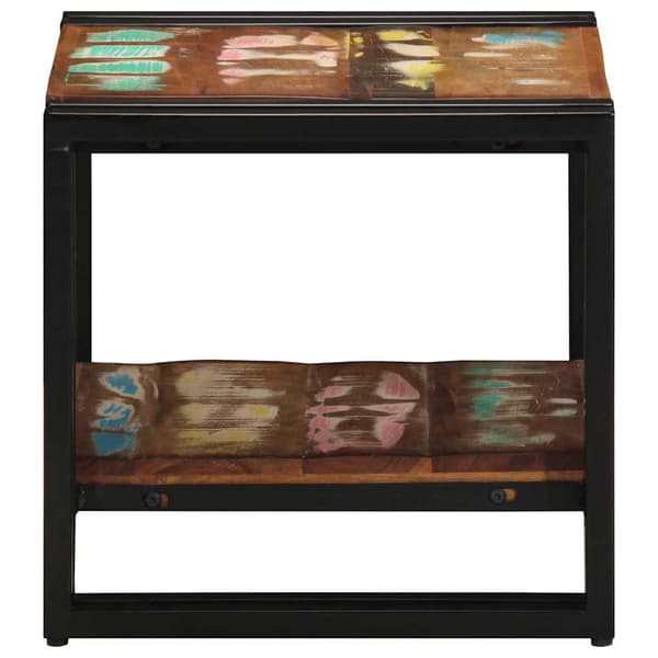 Kaffeebord Flerfärgsdesign 40 x 40 x 38 cm Solid återvunnen trä