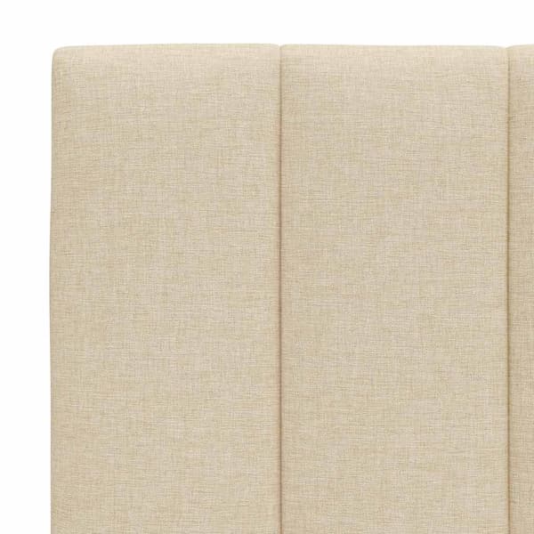 Headboard Cushion "Hanko" Cream 80 cm Fabric