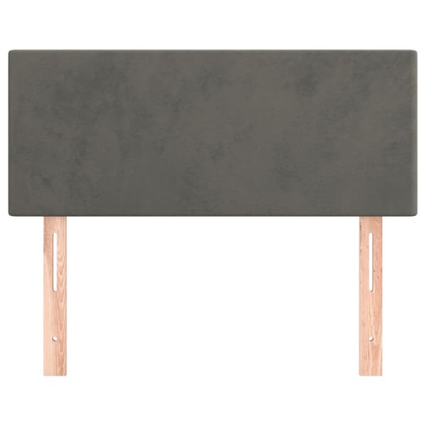 Sänggavel mörkgrå 100x5x78/88 cm sammet