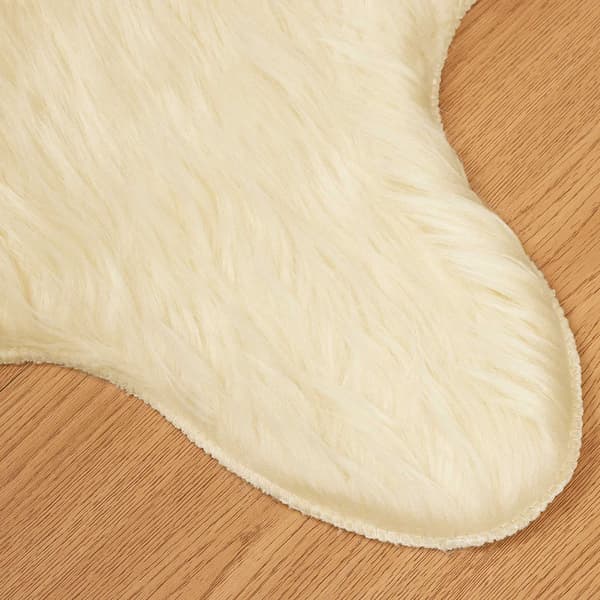 Fuskfäll matta TAFALLA Gräddvit 60 x 90 cm Polyester