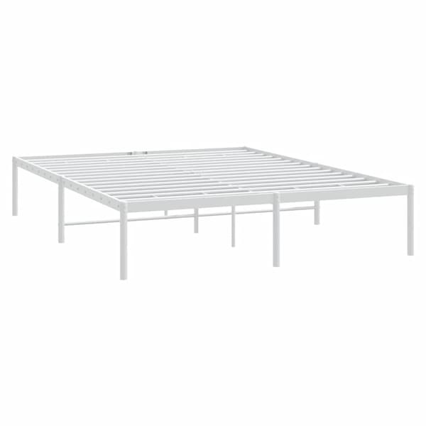 Sängram metall vit 140x190 cm