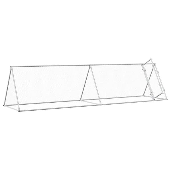 Hönsbur silver 400x105x91 cm galvaniserat stål