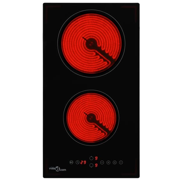 Keramikhäll med 2 plattor touchkontroll 3000 W