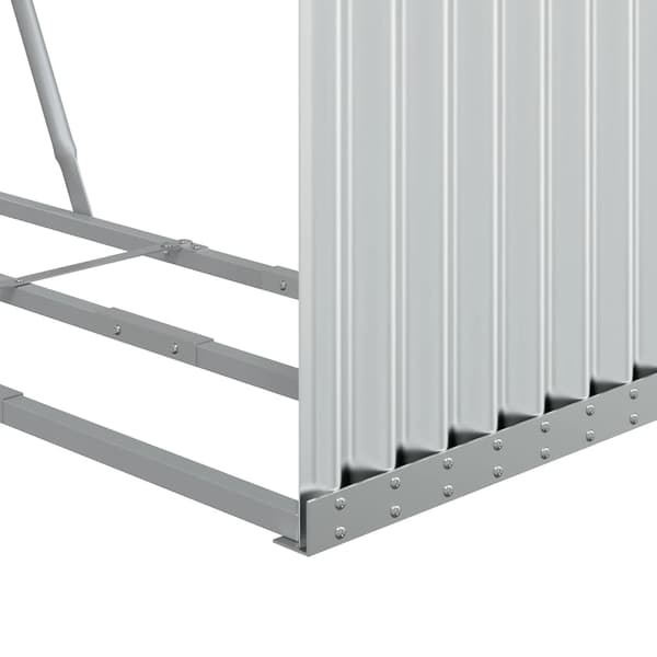 Vedställ silver 120x45x210 cm galvaniserat stål