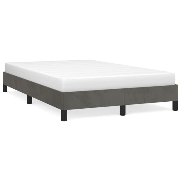 Sängram utan madrass mörkgrå 120x200 cm sammet