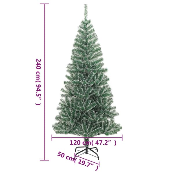 Plastgran med snö grön 240 cm
