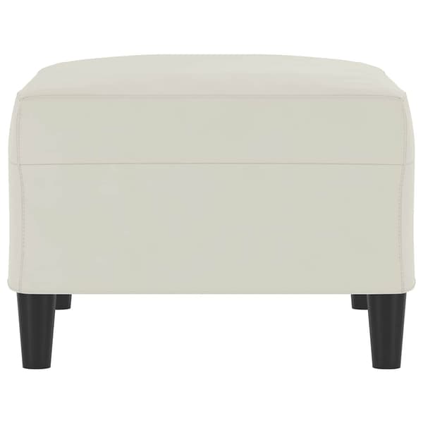 Fotpall gräddvit 70x55x41 cm sammet