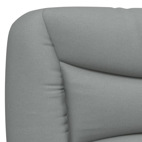 Headboard Cushion "Hvar" Light Grey 152 cm Fabric