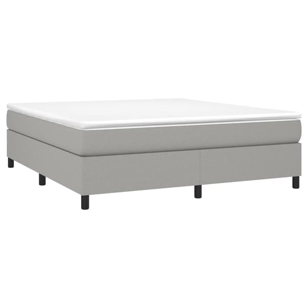 Boxspring-sängram ljusgrå 180x200 cm tyg