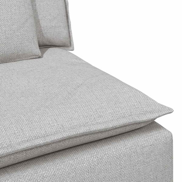 Modulär soffa armstödsändmodul med dynor molngrå 100 cm