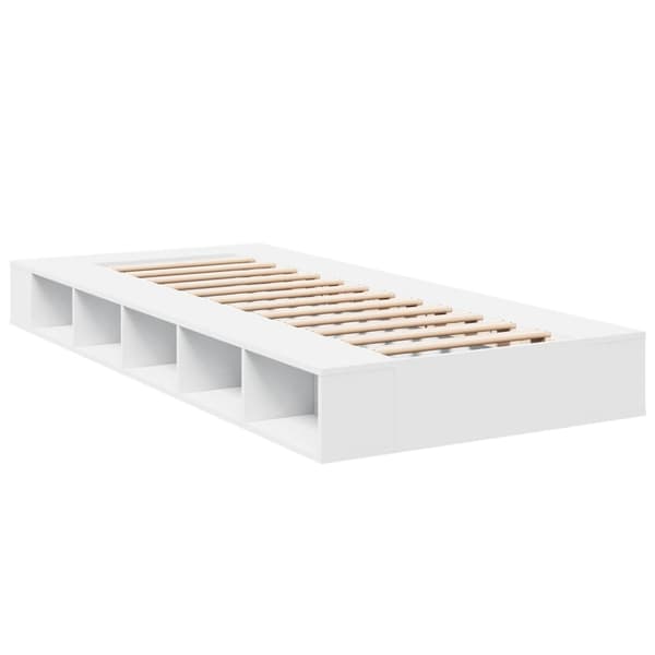 Sängram vit 90x190 cm konstruerat trä
