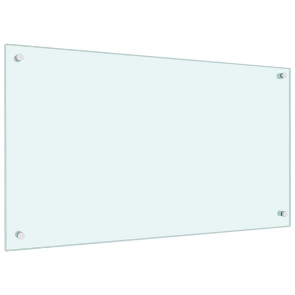 Köksskydd 2 pcs Vit 90 x 50 cm härdat glas