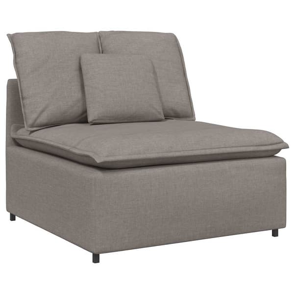 Modulär mittmodul för soffa med kuddar taupe 100 cm