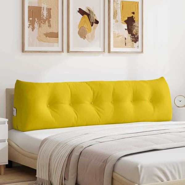 Ryggkudde Gul 180 x 24 x 50 cm Sammet