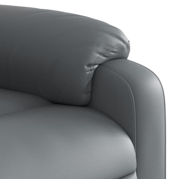 Reclinerfåtölj grå konstläder