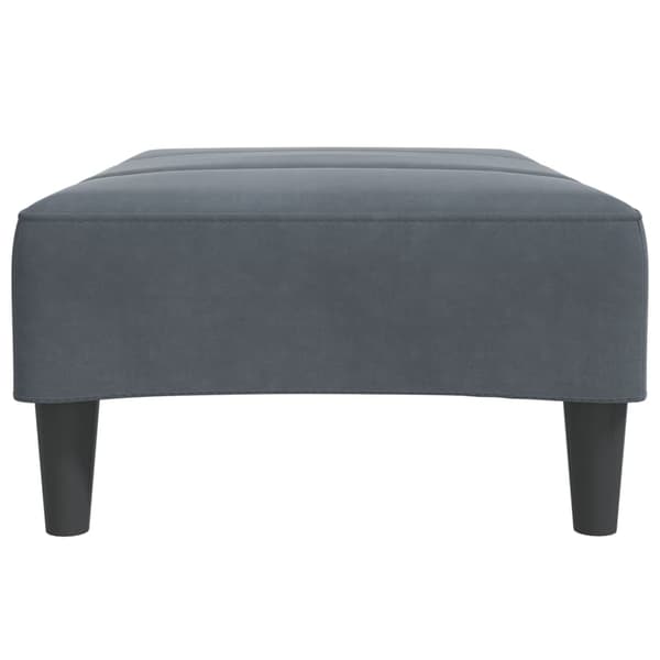 Fotpall mörkgrå 77x55x31 cm sammet