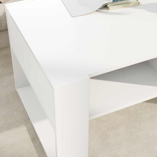 Kaffeebord Vit 92 x 53 x 45 cm Konstruerat trä