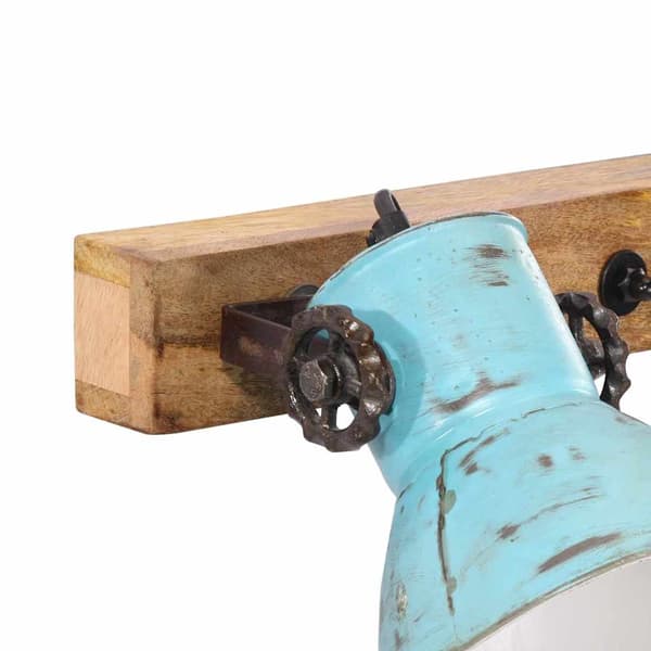 Vägglampa 25 W nött blå 65x25 cm E27