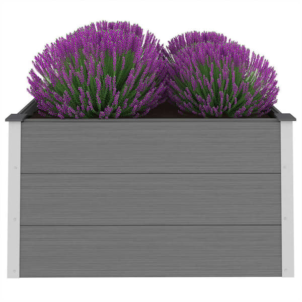 Odlingslåda upphöjd WPC 100x100x54 cm grå