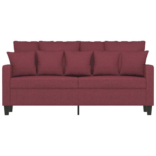 2-sitssoffa vinröd 140 cm tyg