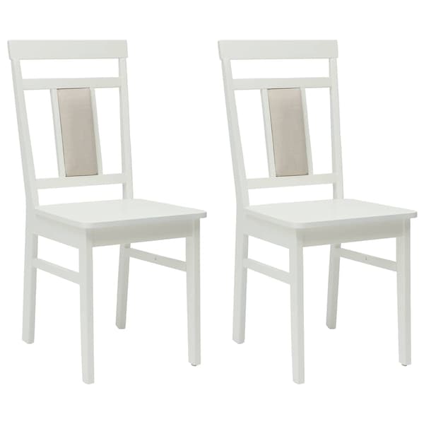 Matstol 2 pcs Vit Massiv Gummiträ