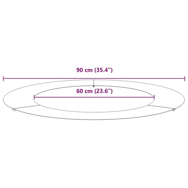 lämplig för Flat Trädringar 5 pcs Vit Ø60 / 90 cm Stål