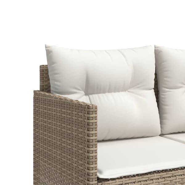 Solsäng med dynor beige konstrotting