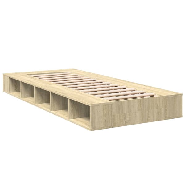 Sängram sonoma-ek 90x200 cm konstruerad trä