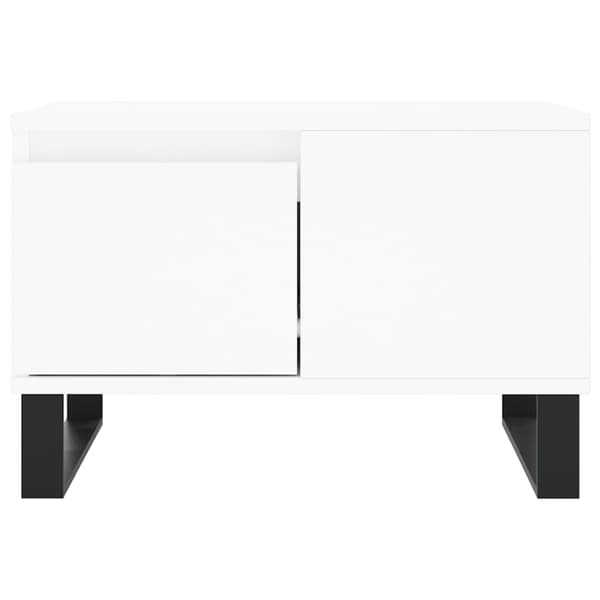 Soffbord vit 55x55x36,5 cm konstruerat trä