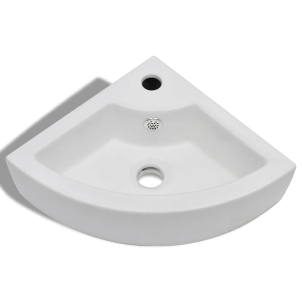 Handfat med bräddavlopp 45x32x12,5 cm vit