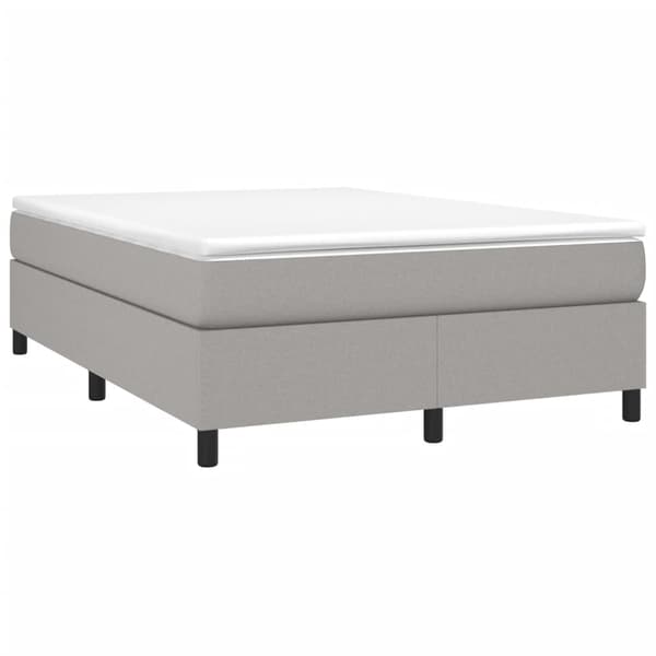 Boxspring-sängram ljusgrå 140x200 cm tyg