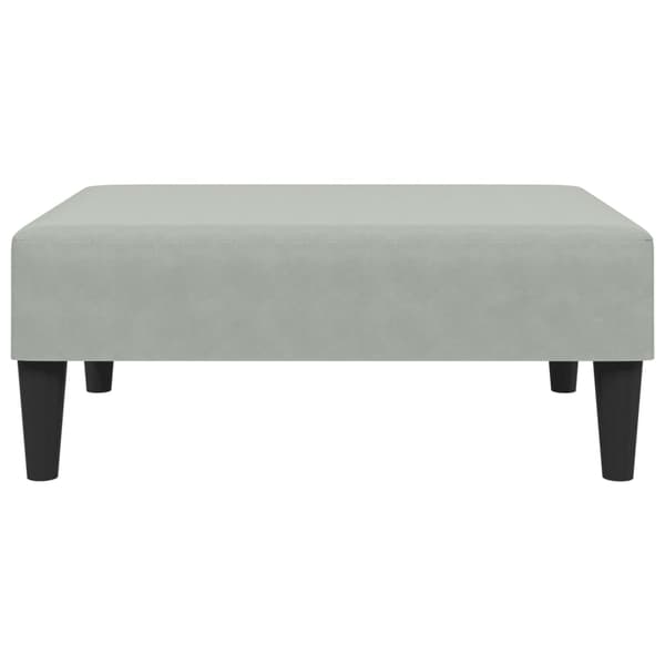 Fotpall Ljusgrå 77x55x31 cm sammet