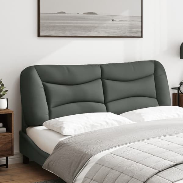 Headboard Cushion "Hvar" Dark Grey 160 cm Fabric