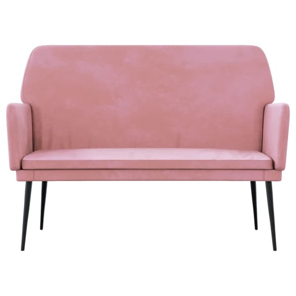 Bänk rosa 108x79x79 cm sammet