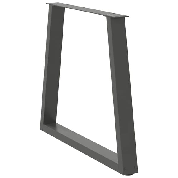 Matbordsben V-formade 2 st antracit 70x(72-73,3) cm stål