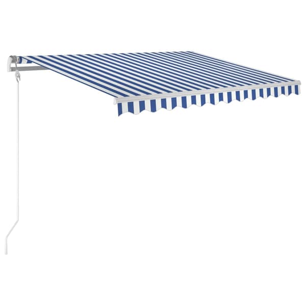Automatisk markis 300x250 cm blå och vit